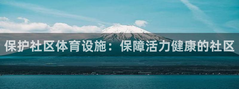意昂3娱乐：保护社区体育设施：保障活力健康的社区